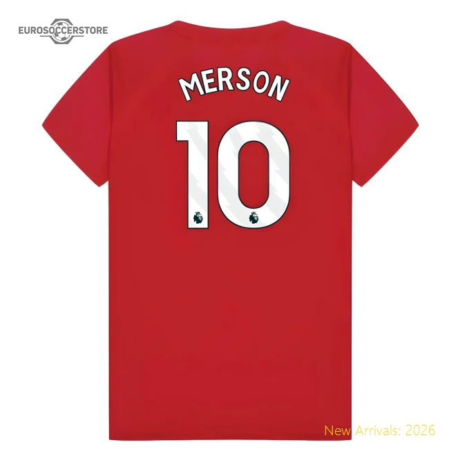 Arsenal Poly T-Shirt (Red) - Kids (Merson 10)-Football Jersey Hub