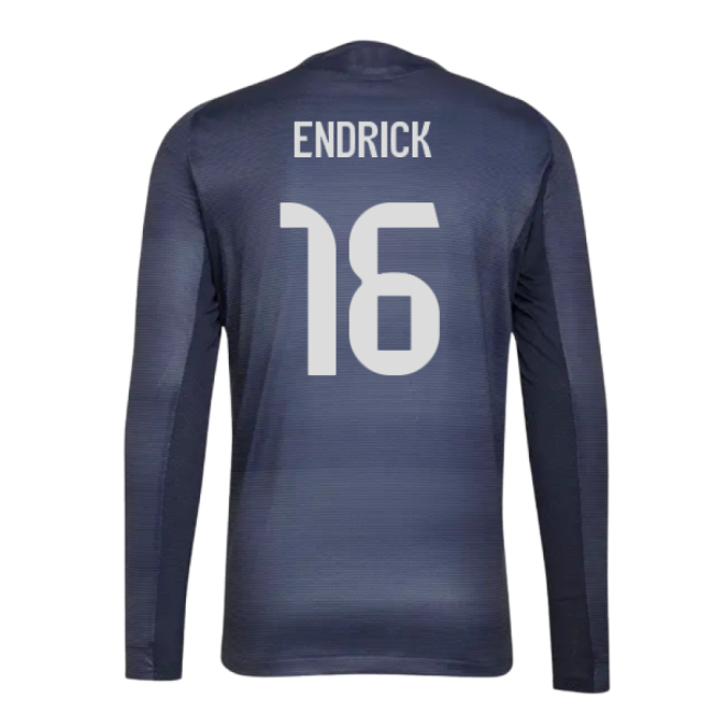 2025-2026 Real Madrid Authentic Long Sleeve Away Shirt (Endrick 16)-Football Jersey Hub
