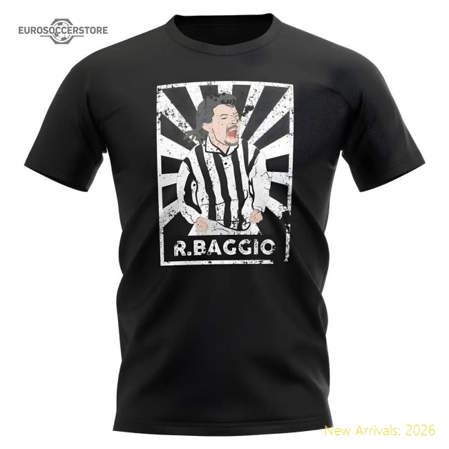 Roberto Baggio Juventus Legend Series T-Shirt (Black)-Football Jersey Hub