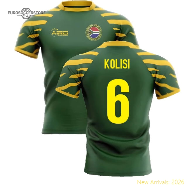 2025-2026 South Africa Springboks Home Concept Rugby Shirt (Kolisi 6)-Football Jersey Hub