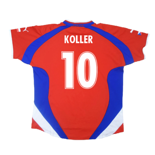 Czech Republic 2000-02 Home Shirt ((Excellent) L) (Koller 10)-Football Jersey Hub