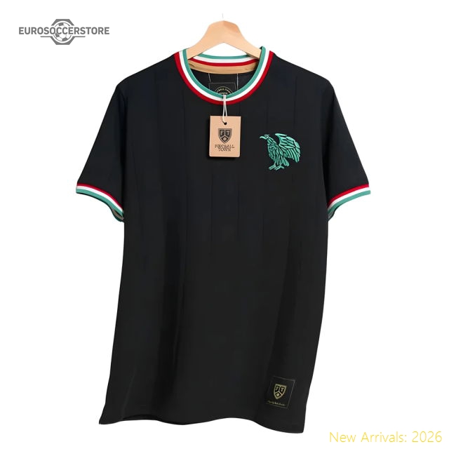 Mexico El Tri Retro Football Shirt Black-Football Jersey Hub