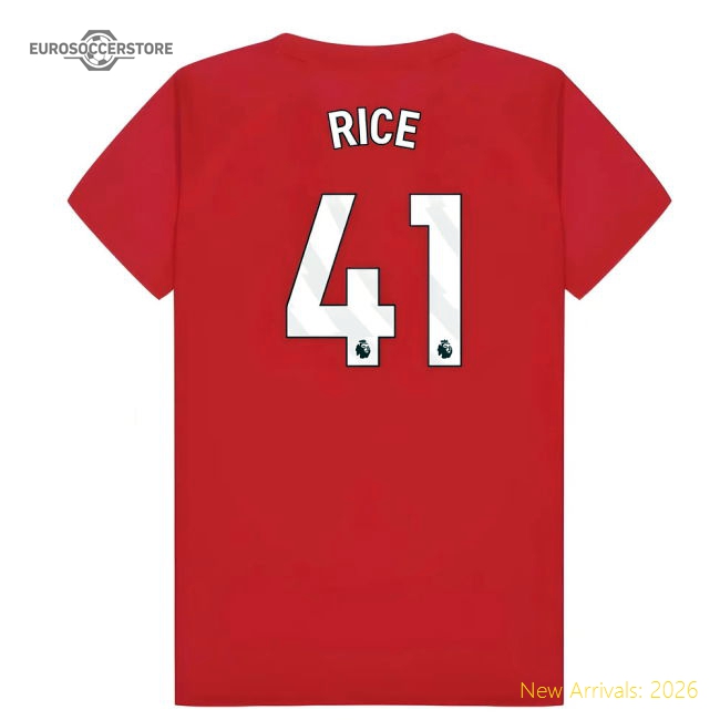 Arsenal Poly T-Shirt (Red) - Kids (Rice 41)-Football Jersey Hub