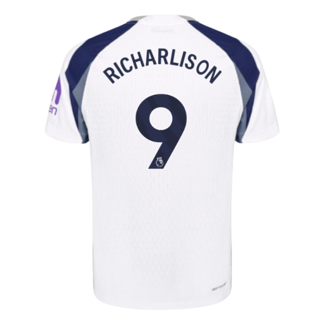 2025-2026 Tottenham Hotspur Authentic Home Shirt (Richarlison 9)-Football Jersey Hub