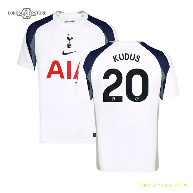 2025-2026 Tottenham Hotspur Home Shirt (Kudus 20)-Football Jersey Hub