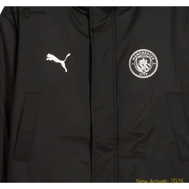 2025-2026 Man City Training Winter Coat (Black)-Football Jersey Hub