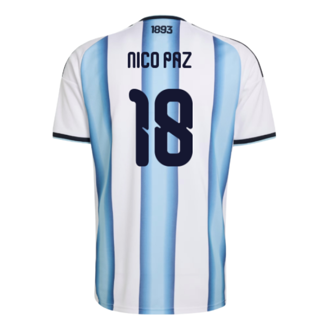 2026-2027 Argentina Home Shirt (Nico Paz 18)-Football Jersey Hub