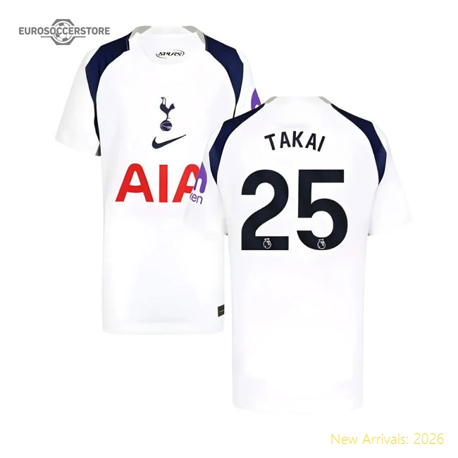 2025-2026 Tottenham Hotspur Home Shirt (Kids) (Takai 25)-Football Jersey Hub