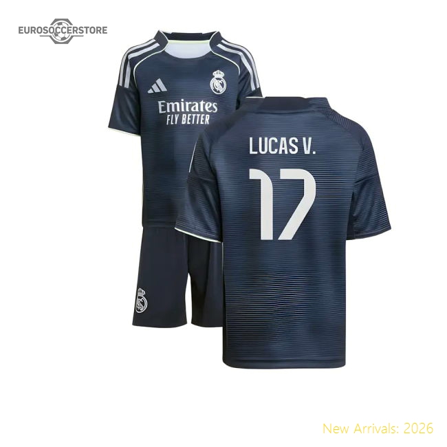 2025-2026 Real Madrid Away Mini Kit (Lucas V. 17)-Football Jersey Hub