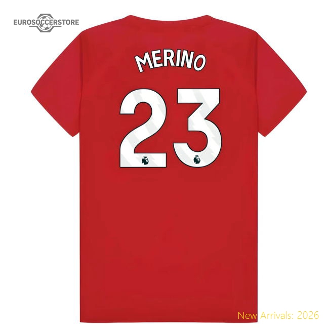 Arsenal Poly T-Shirt (Red) - Kids (Merino 23)-Football Jersey Hub