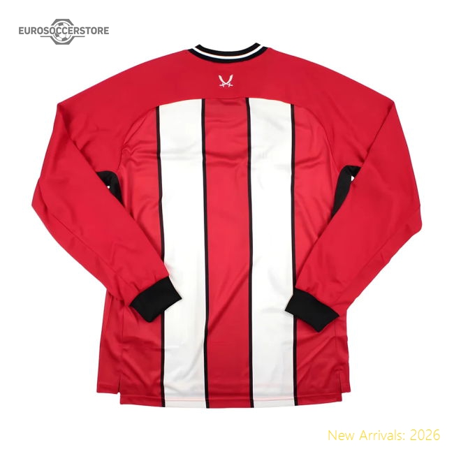 2023-2024 Sheffield United Home Long Sleeve Shirt (Hamer 8)-Football Jersey Hub
