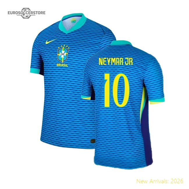 2024-2025 Brazil Away Dri-Fit ADV Match Shirt (Neymar JR 10)-Football Jersey Hub