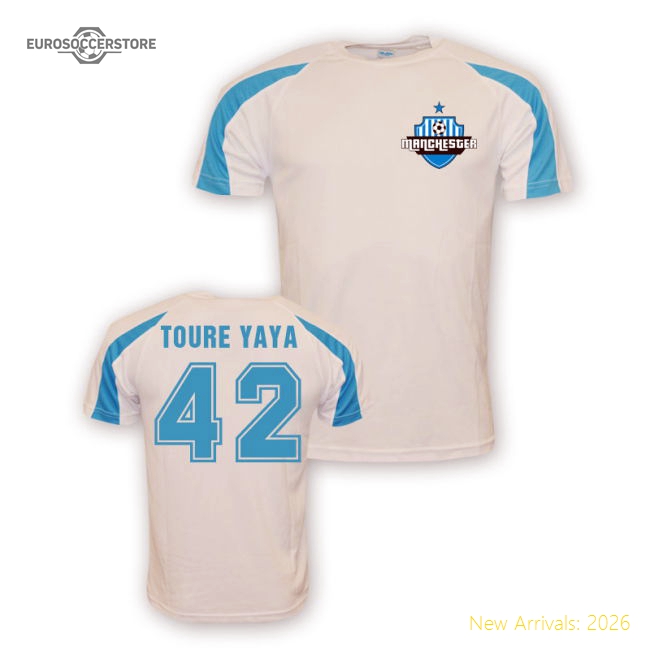 Yaya Toure Man City Sports Training Jersey (white)-Football Jersey Hub