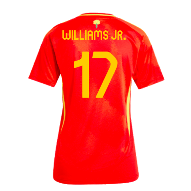 2024-2025 Spain Home Shirt (Ladies) (Williams JR. 17)-Football Jersey Hub