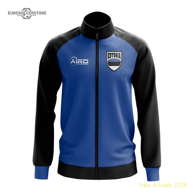 Estonia Concept Football Track Jacket (Blue) - Kids-Football Jersey Hub