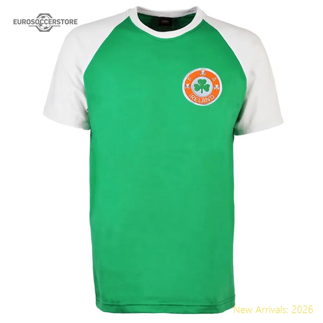Republic of Ireland Raglan Sleeve Green/White T-Shirt-Football Jersey Hub