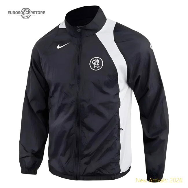 2025-2026 Chelsea T90 Training Jacket (Black)-Football Jersey Hub