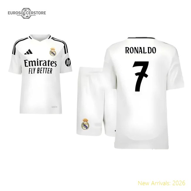 2024-2025 Real Madrid Home Youth Kit (Ronaldo 7)-Football Jersey Hub