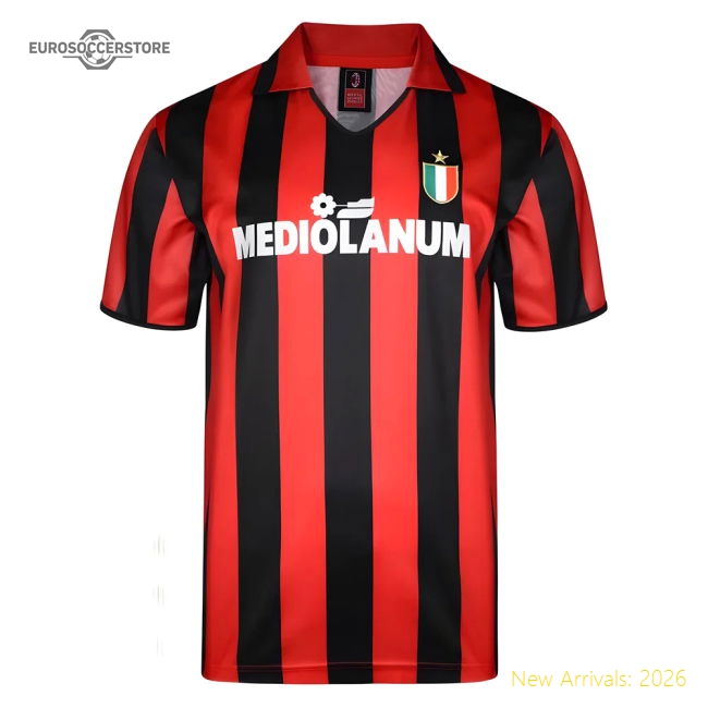 Score Draw Ac Milan 1988 Retro Football Shirt-Football Jersey Hub