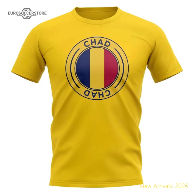 Chad Football Badge T-Shirt (Yellow)-Football Jersey Hub