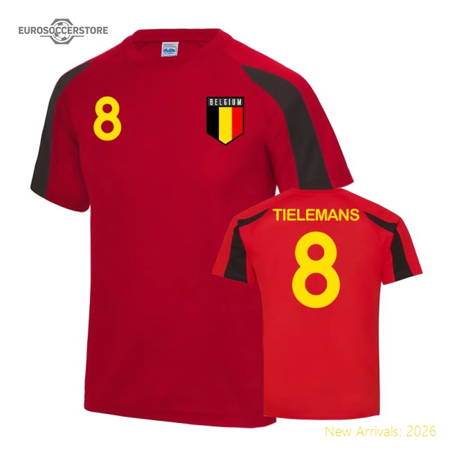 Belgium Sports Training Jersey (Tielemans 8)-Football Jersey Hub