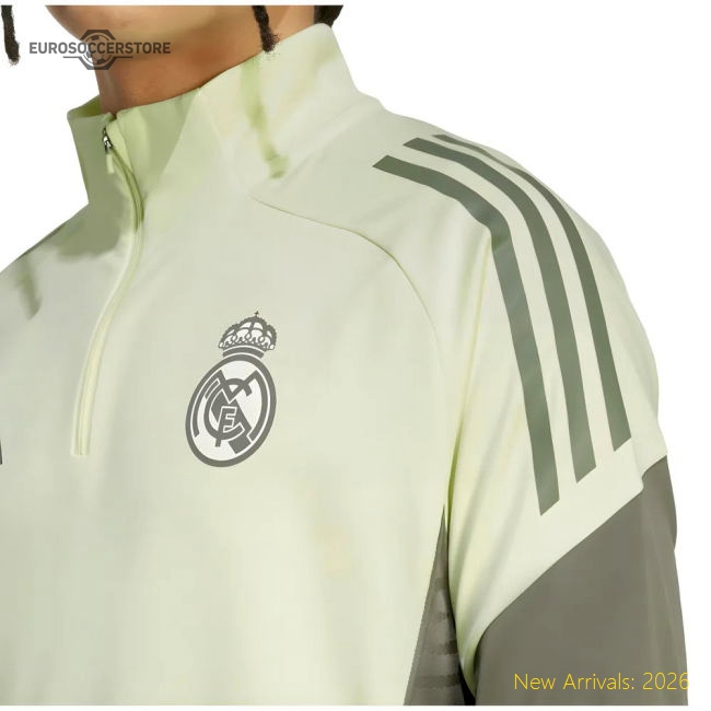 2025-2026 Real Madrid Training Top (Almost Lime)-Football Jersey Hub