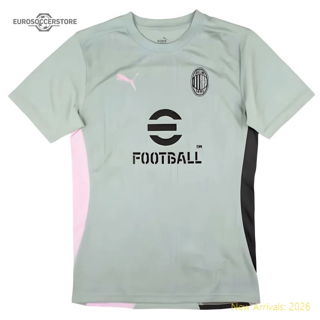 2024-2025 AC Milan Training Shirt (Green Fog)-Football Jersey Hub