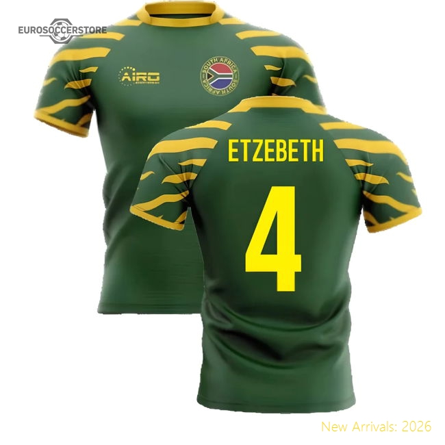 2025-2026 South Africa Springboks Home Concept Rugby Shirt (Etzebeth 4)-Football Jersey Hub