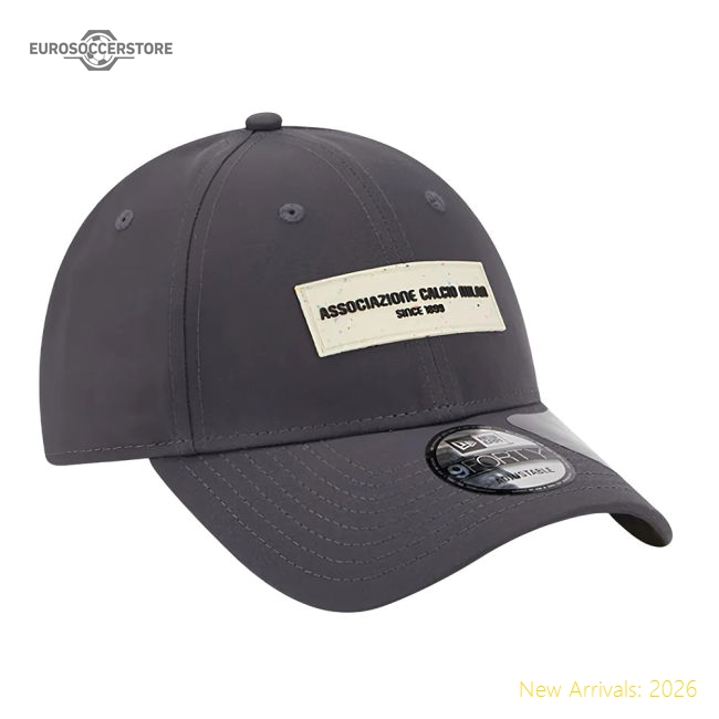 2023-2024 AC Milan Repreve 9FORTY Adjustable Cap (Dark Grey)-Football Jersey Hub