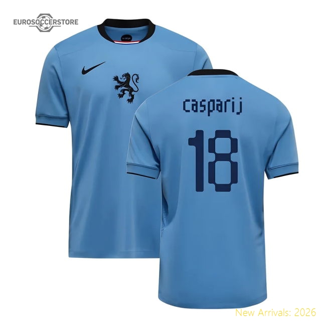 2025-2026 Netherlands Womens Team Away Shirt (Kids) (Casparij 18)-Football Jersey Hub