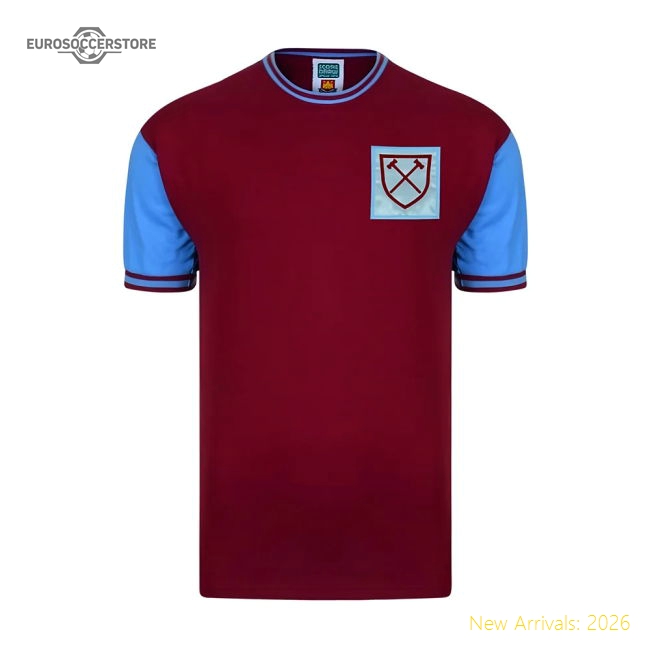 Score Draw West Ham 1966 Home Football Shirt-Football Jersey Hub