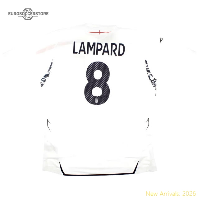 England 2007-09 Home Shirt (XL) Lampard #8 (Fair)-Football Jersey Hub