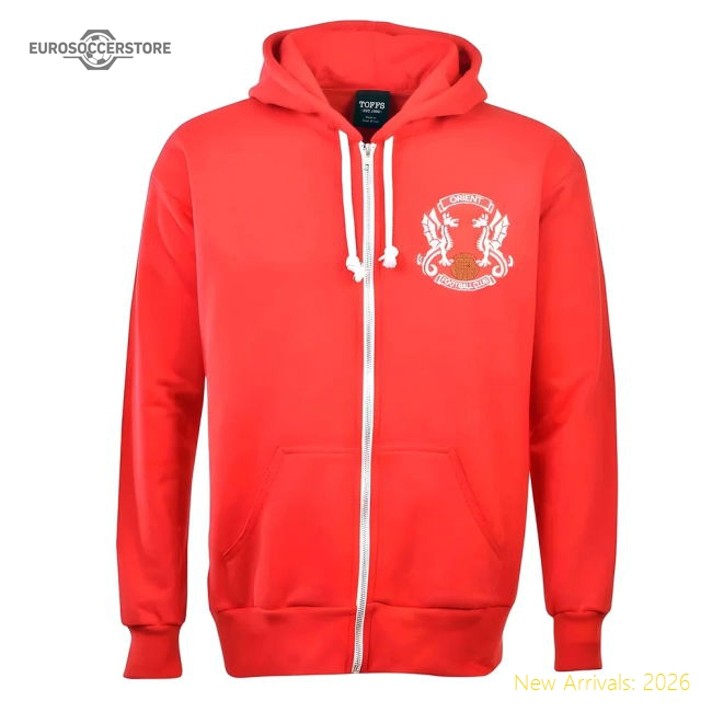 Leyton Orient Football Club Zipped Hoodie - Red-Football Jersey Hub