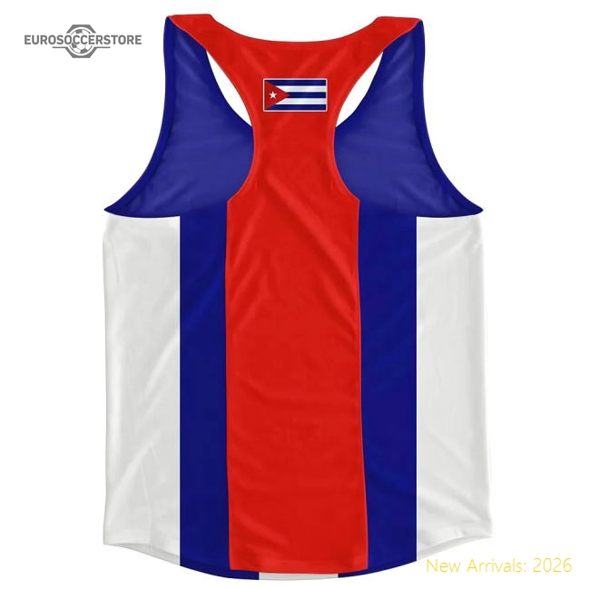 Cuba Flag Running Vest-Football Jersey Hub