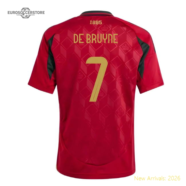 2024-2025 Belgium Home Shirt (Kids) (De Bruyne 7)-Football Jersey Hub
