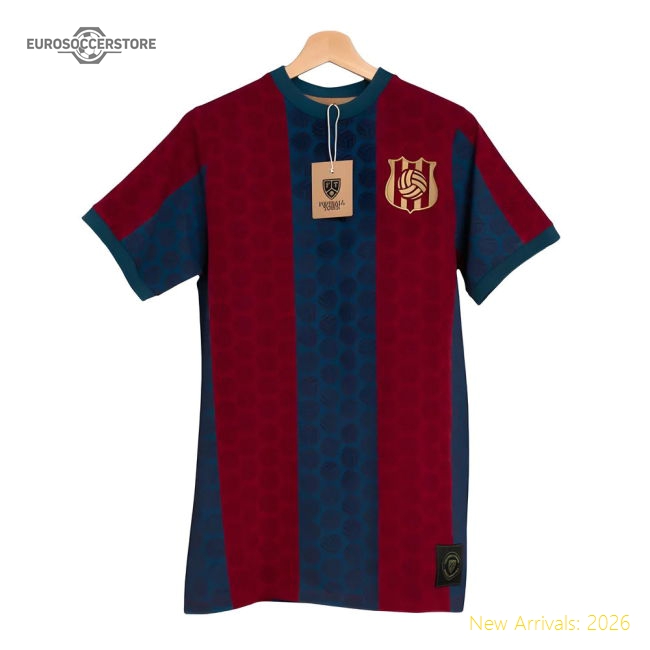 Catalonia Home Ball Shapes Retro Football Shirt-Football Jersey Hub