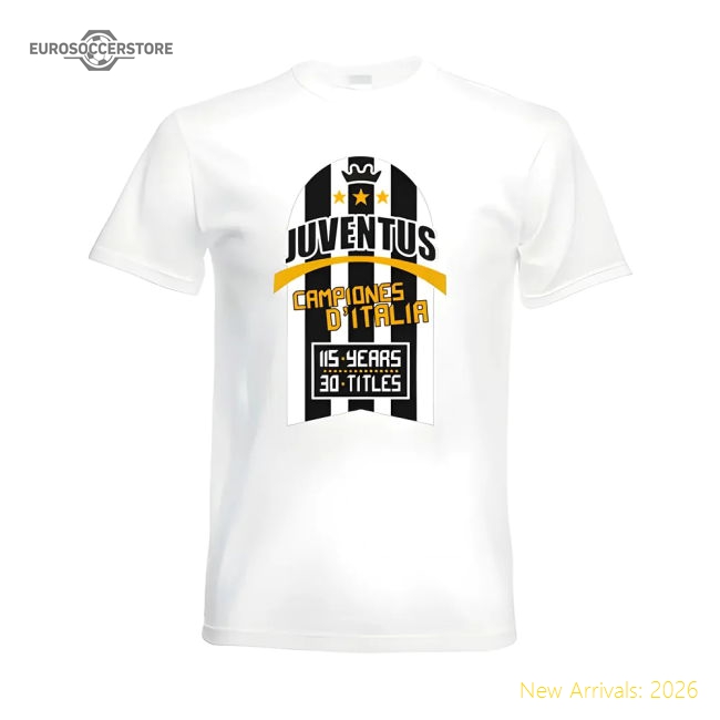 2012 Juventus Champions T-Shirt (White) - Del Piero 10-Football Jersey Hub