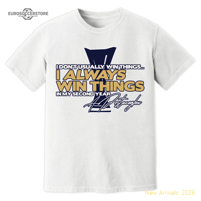 Ange Postecoglou \Always Win\" Tottenham T-Shirt (White)"-Football Jersey Hub