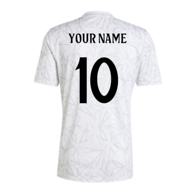 2024-2025 Real Madrid Pre-Match Shirt (White) (Your Name)-Football Jersey Hub