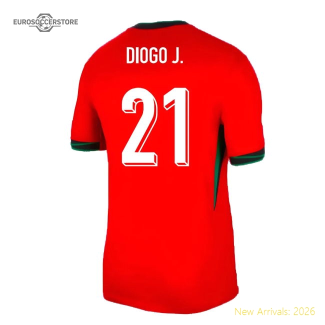 2024-2025 Portugal Home Shirt (Diogo J. 21)-Football Jersey Hub