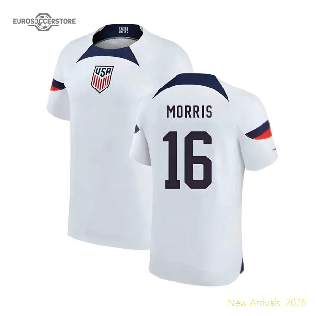 2022-2023 USA Home Shirt (Kids) (MORRIS 16)-Football Jersey Hub