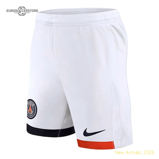 2024-2025 PSG Away Shorts (White)-Football Jersey Hub