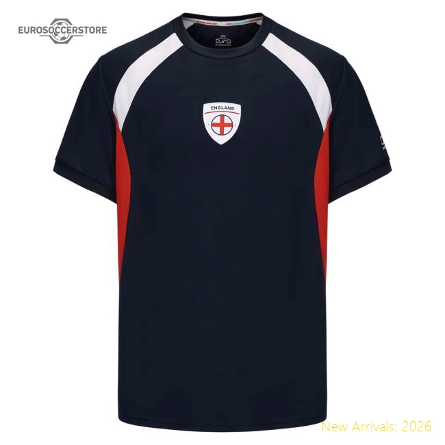 2025 England WEC Poly T-shirt (Navy) - Mens-Football Jersey Hub