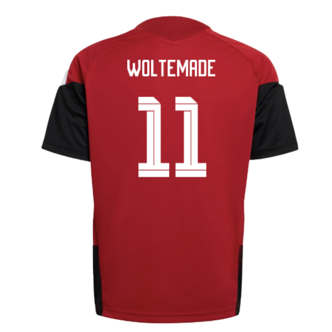 2026-2027 Germany Training Jersey (Red) - Kids (Woltemade 11)-Football Jersey Hub