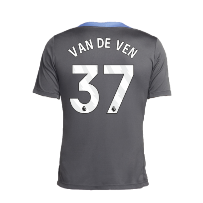 2024-2025 Tottenham Dri-Fit Strike Training Shirt (Dark Grey) (Van De Ven 37)-Football Jersey Hub