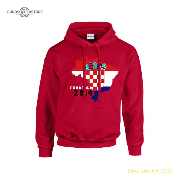 Croatia 2014 Country Flag Hoody (red)-Football Jersey Hub