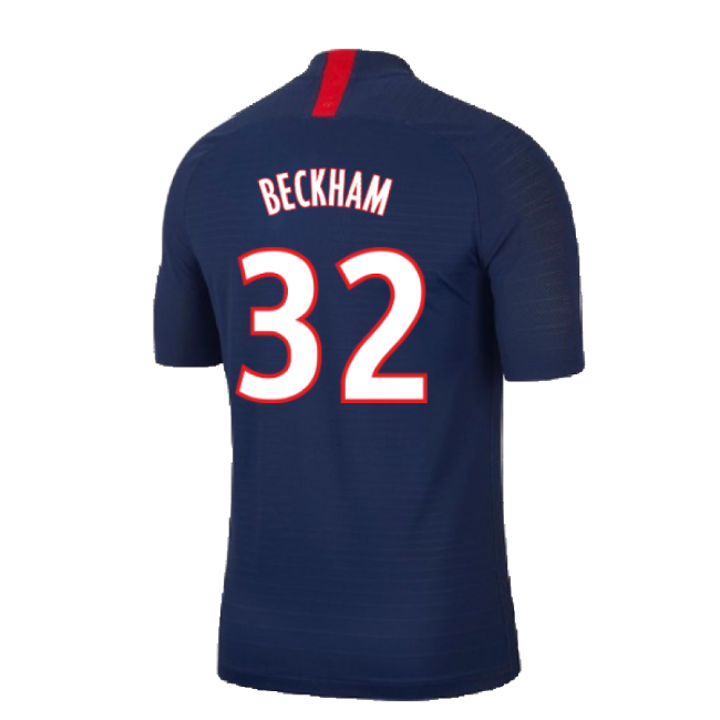 PSG 2019-20 Home Nike Vaporknit Shirt ((Mint) S) (BECKHAM 32)-Football Jersey Hub