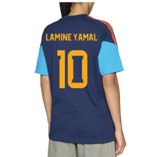 2026-2027 Spain Training Tee (Night Indigo) (Lamine Yamal 10)-Football Jersey Hub