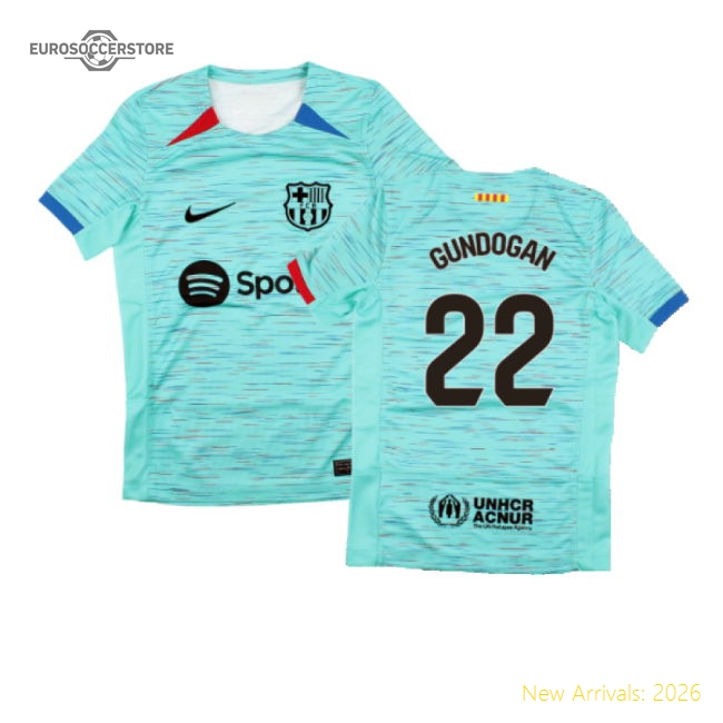 2023-2024 Barcelona Third Shirt (Kids) (Gundogan 22)-Football Jersey Hub