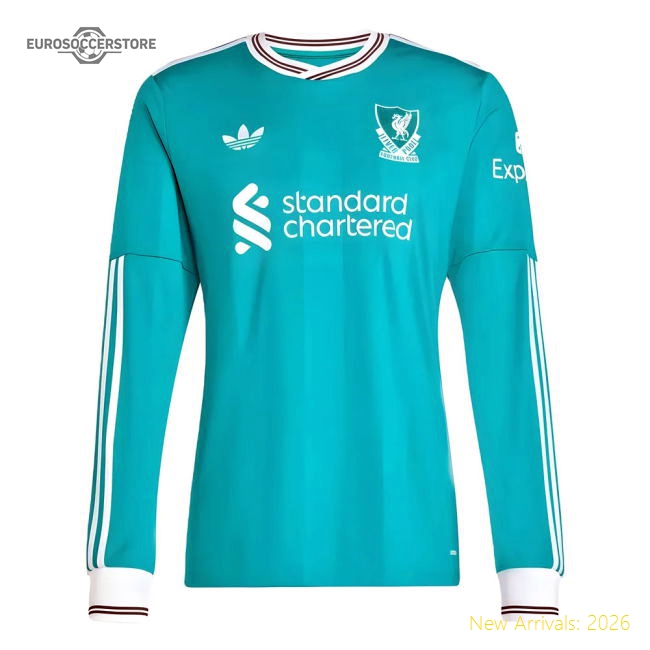 2025-2026 Liverpool Long Sleeve Third Shirt-Football Jersey Hub